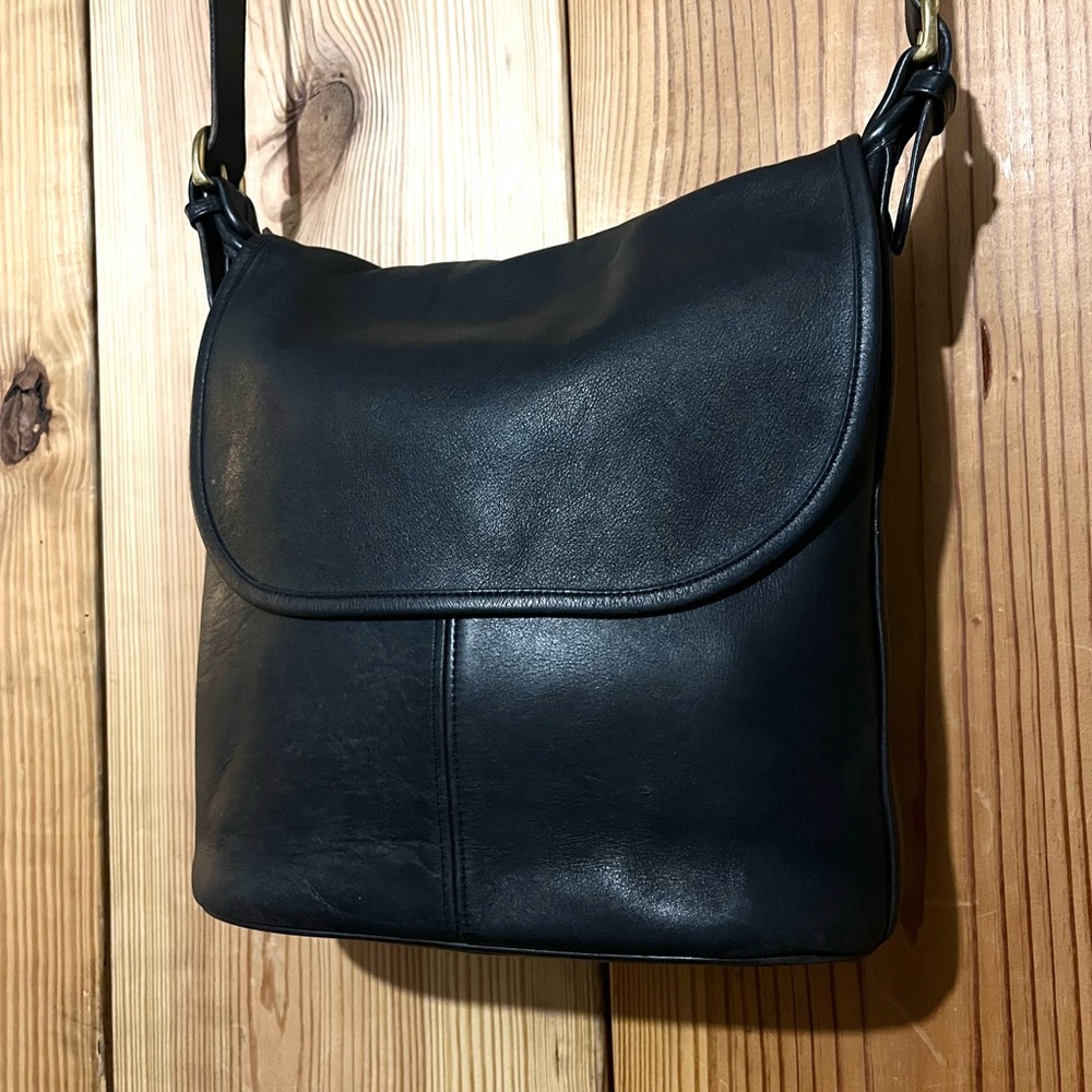 VTG Coach Black Whitney Handbag Crossbody Purse Shoulder Bag 4115 Hobo - Picture 7 of 15